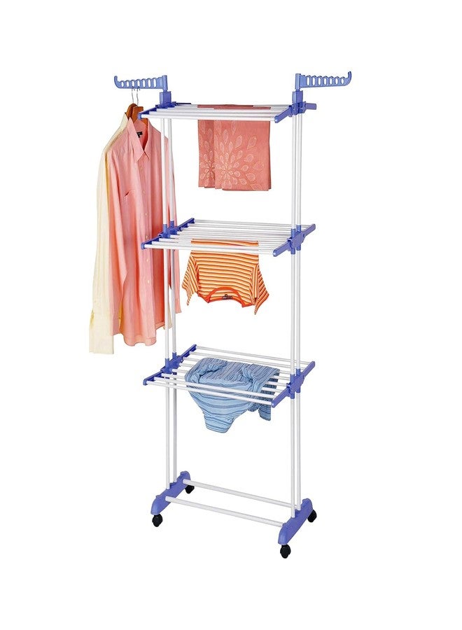 Rainbow Drywell Premium 2 Pole 3-Layer Clothes Stand Drying Rack Clothes Airer Stand Suitable for Balcony Passage Terrace or Indoors - Image 1